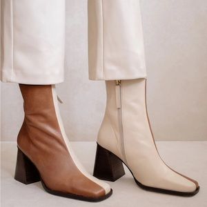 ALOHAS south bicolor split color boots camel beige 39